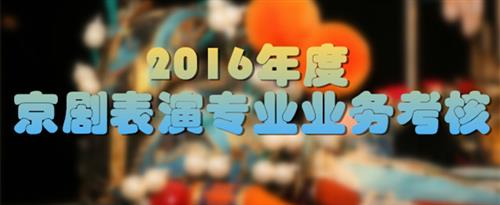 鸡插逼国家京剧院2016年度京剧表演专业业务考...